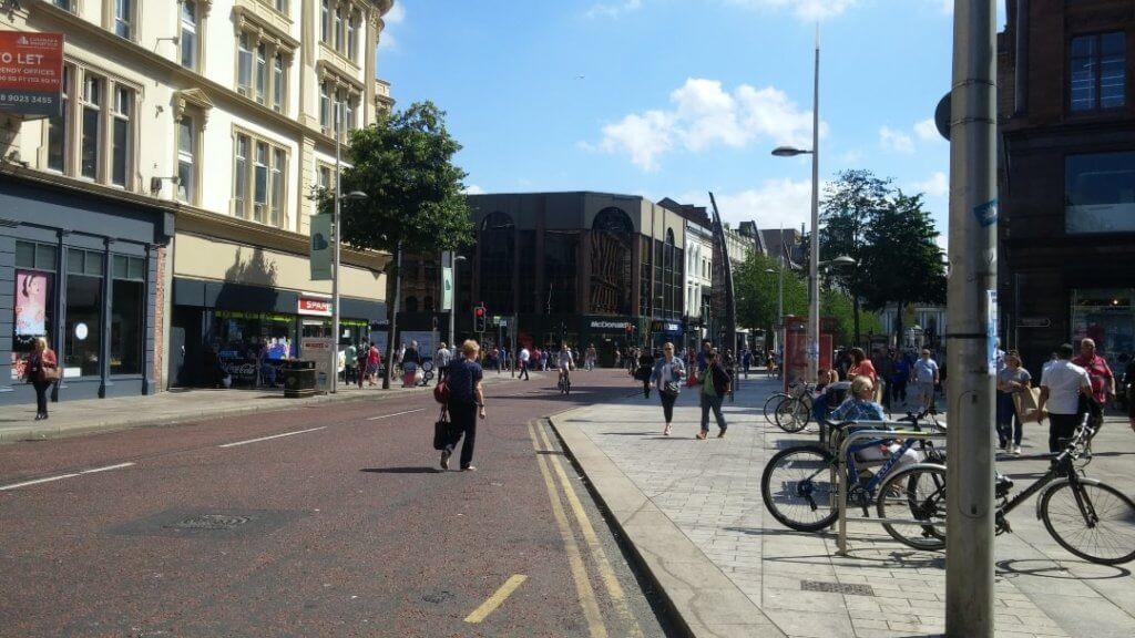 Belfast, city center, UK