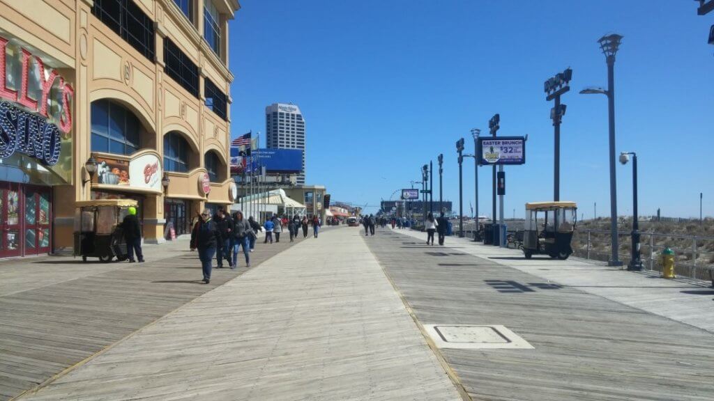 The famous Boardwalk in Atlantic City, New Jersey