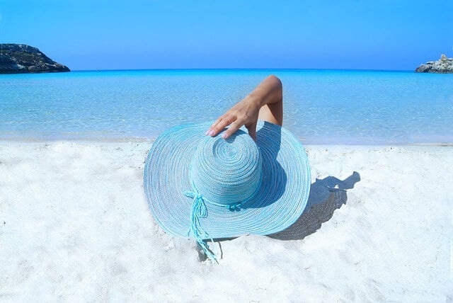 beach hat, beach vacation, summer, protect your head