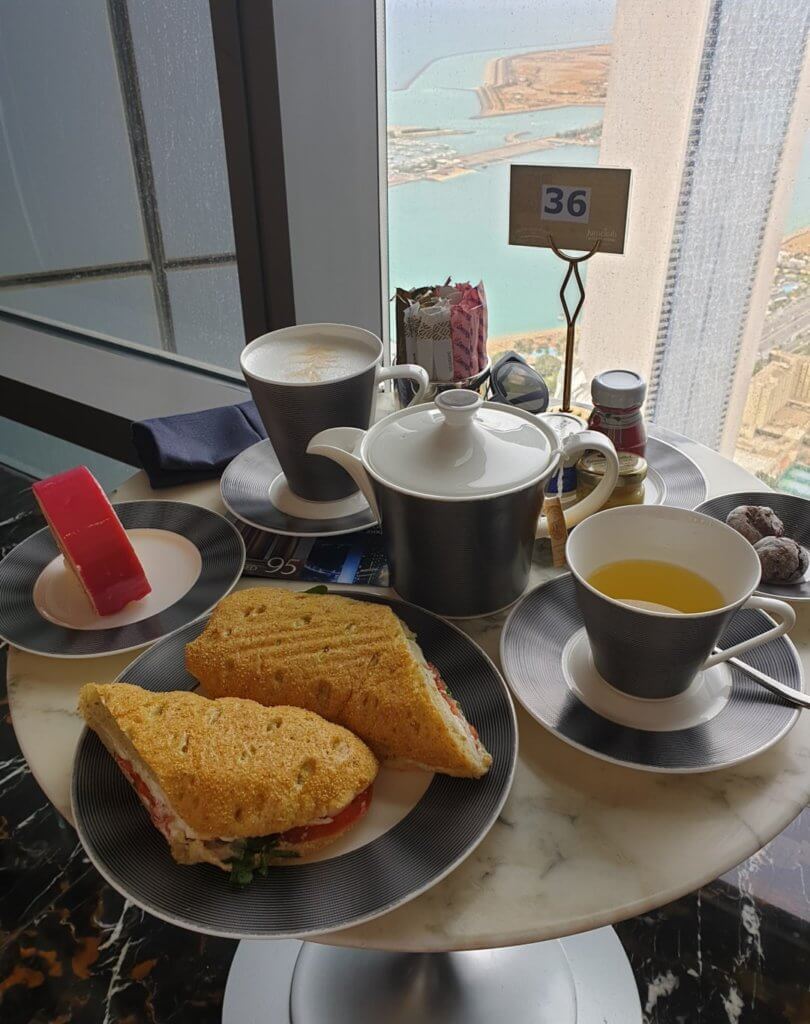 food, sandwich, tea, view