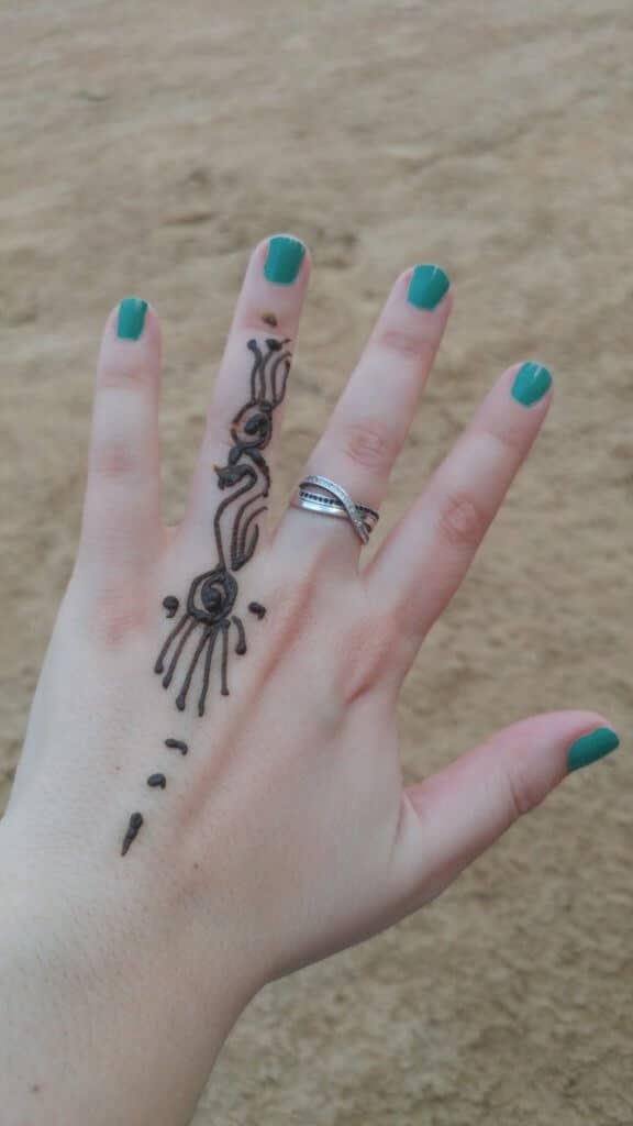 This is the henna tattoo that I got, which was included in the safari price, henna tattoo, art, design