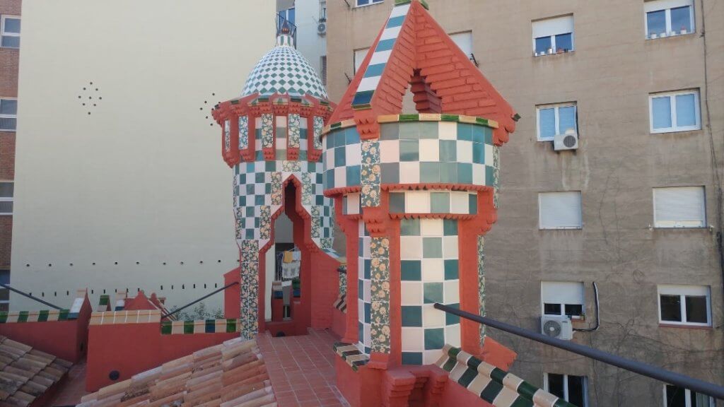 The rooftop of Casa Vicens, Barcelona, Spain