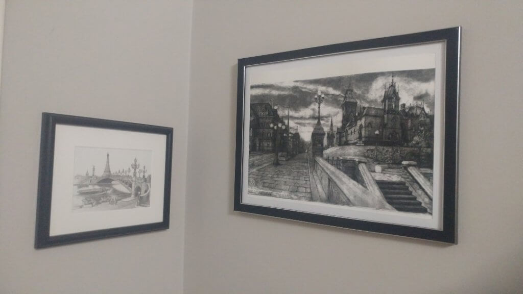 sketches, Paris, Ottawa, wall decor, things I collect from my travels