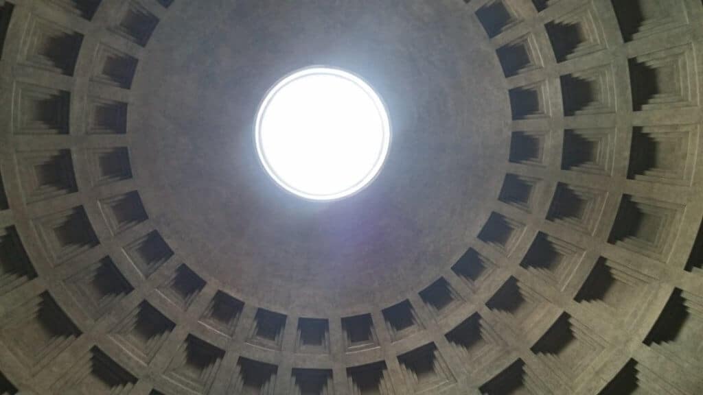 Pantheon roof hole, Rome, Italy