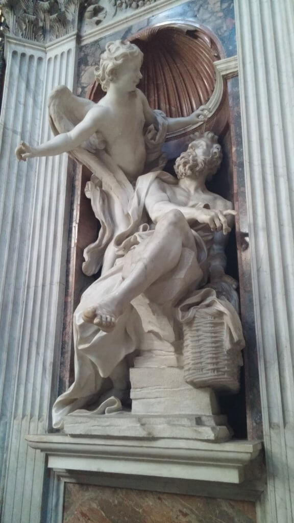 The Habakkuk and the Angel statue, Bernini, Rome, Angels and Demons Statues 