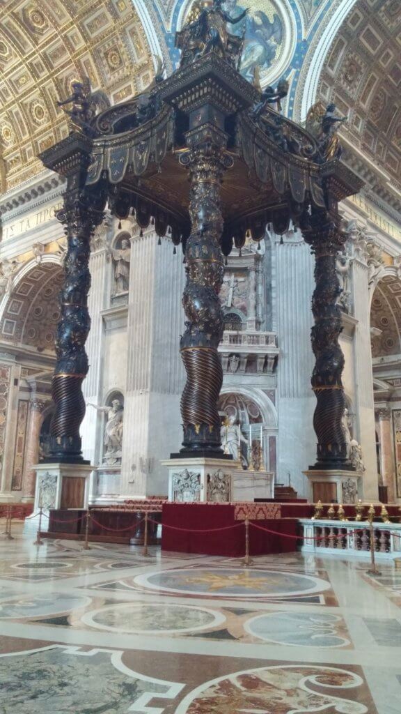 St. Peter's Baldachin, altar, church, Things to do in Vatican City