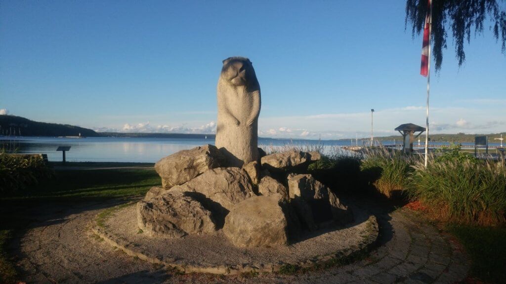 Wiarton Willie statue, groundhog, Bruce Peninsula