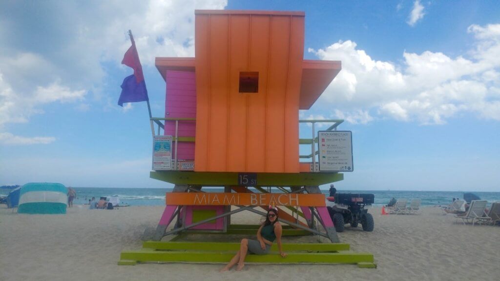 Miami Beach. lifeguard towers, unicorn