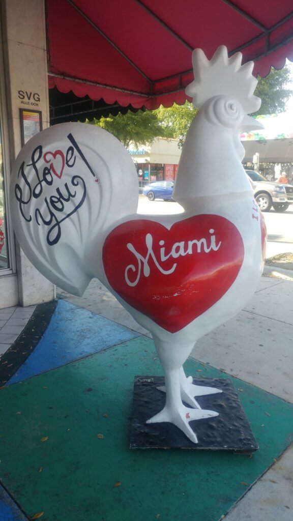 Little Havana painter rooster statues
