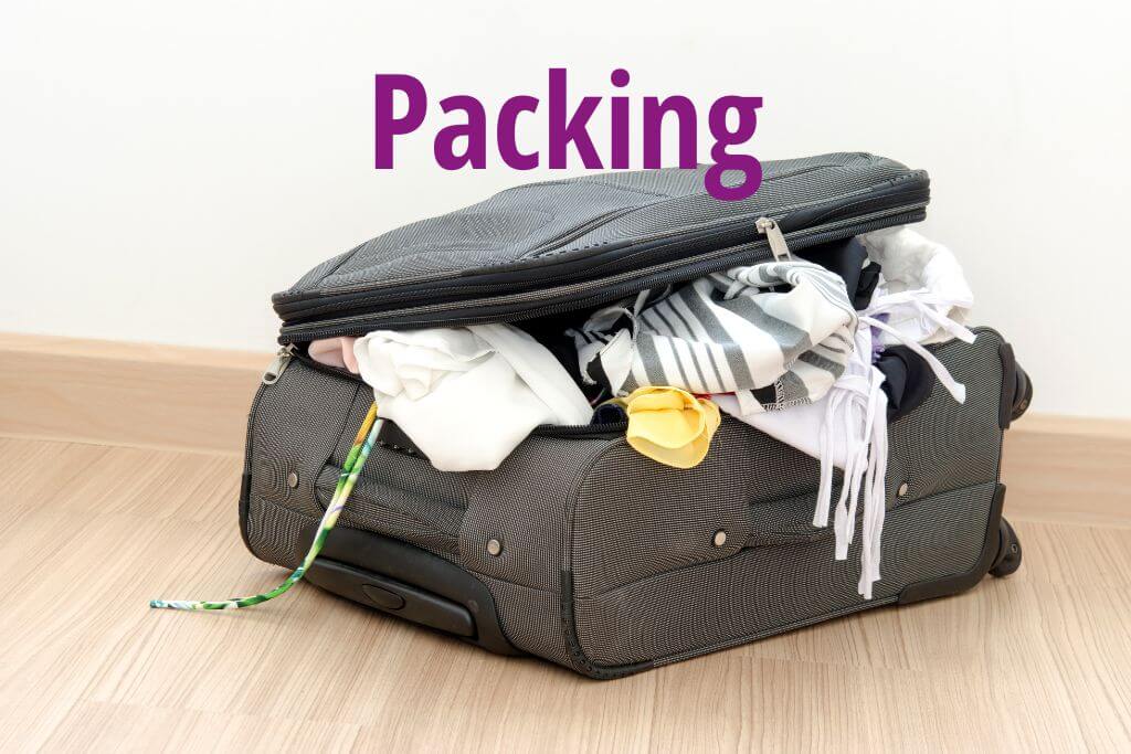 packing for a trip, packing luggage, what to bring when you travel