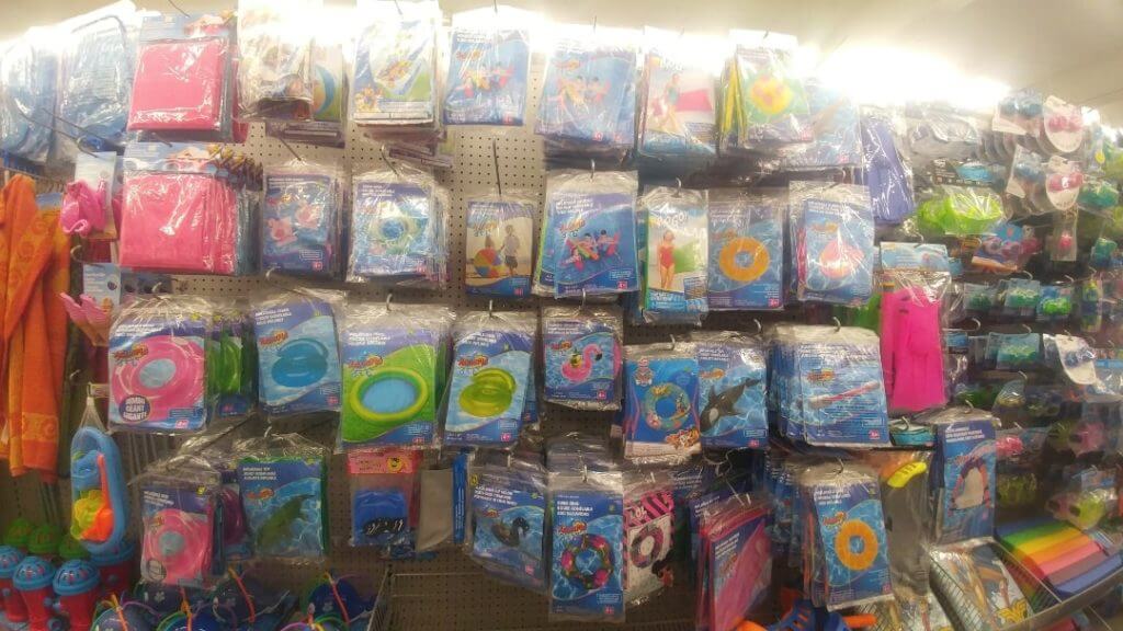 Variety of floaties, travel essentials to buy at the Dollar Store