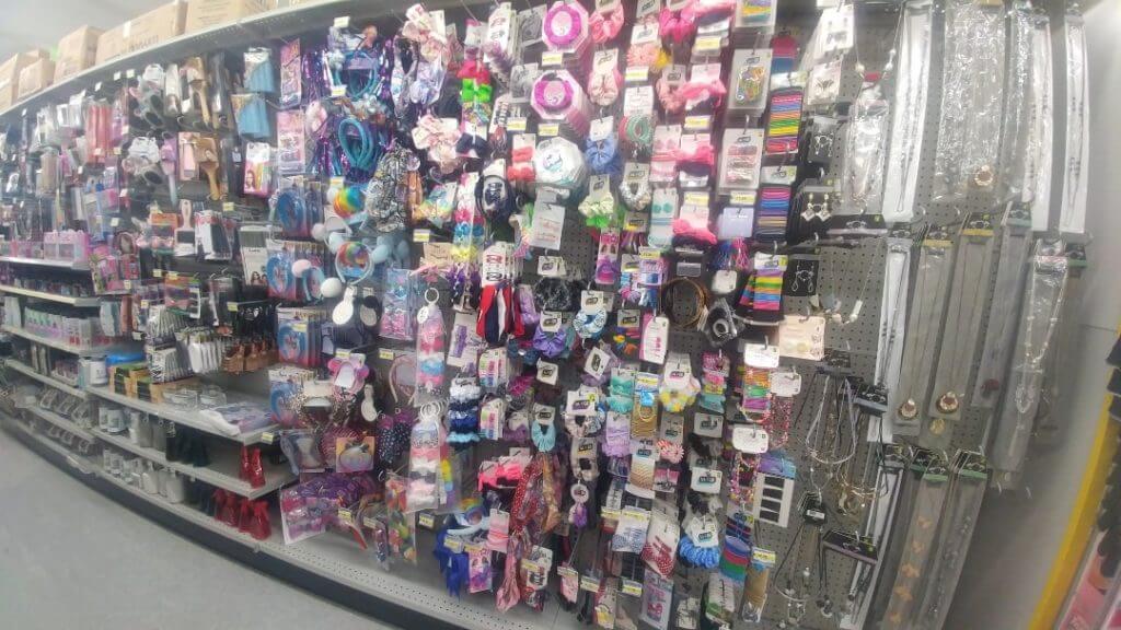 Hair accessories on display in Dollarama  are travel essentials to buy at the Dollar Store
