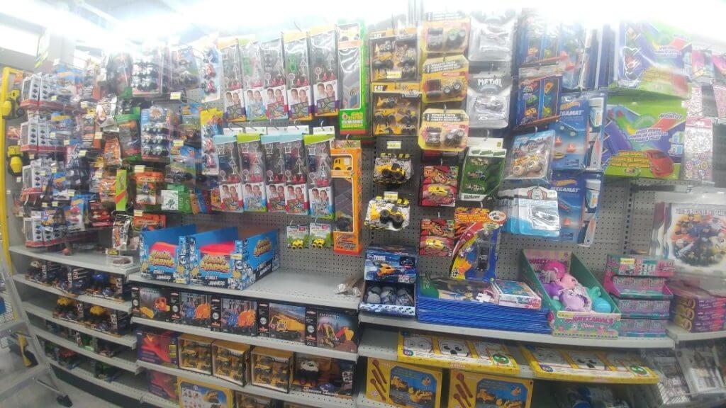 Boy's toys in the Dollar Store