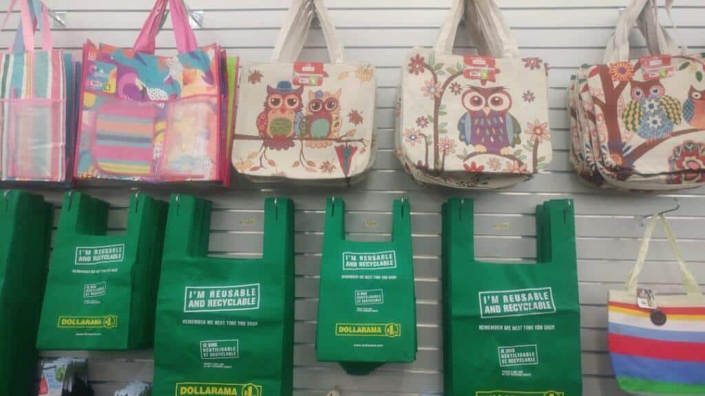 Reusable bags from Dollarama, Dollarama bags