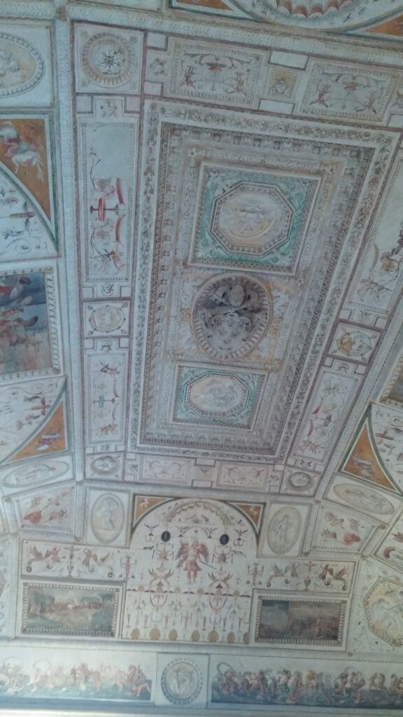 The ceiling of the library in the Castle of the Angel