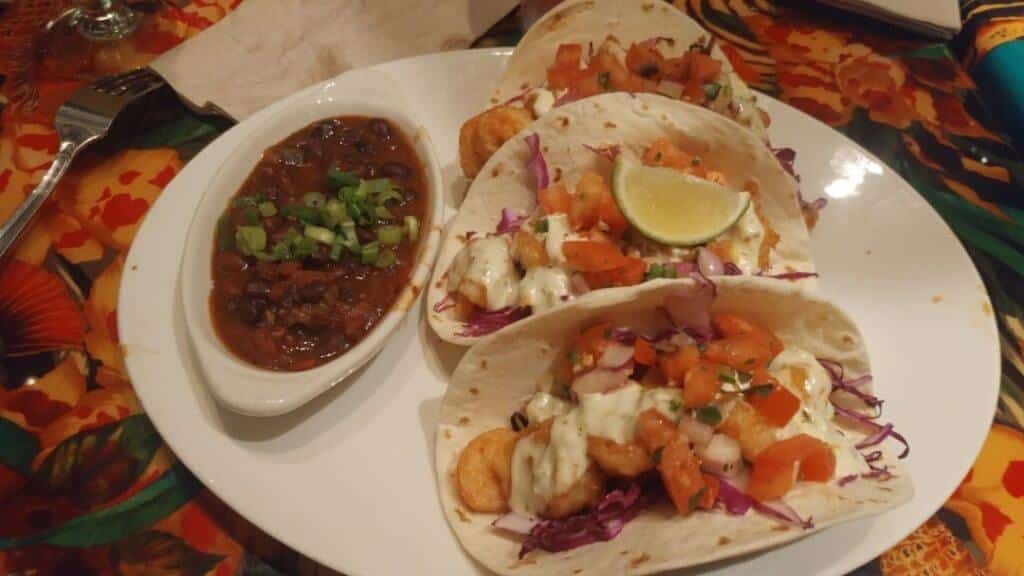 Fish Tacos from the Rainforest Café