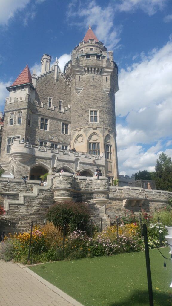 View of Casa Loma from the gardens 