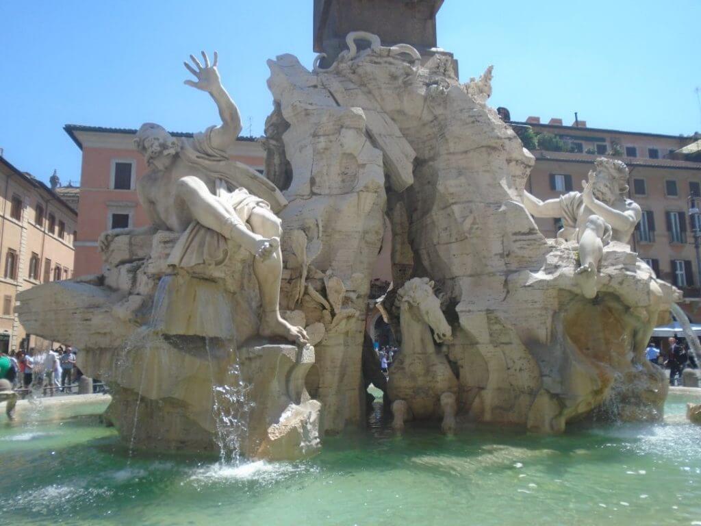 A different angle of the Fountain of the Four Rivers, Rome