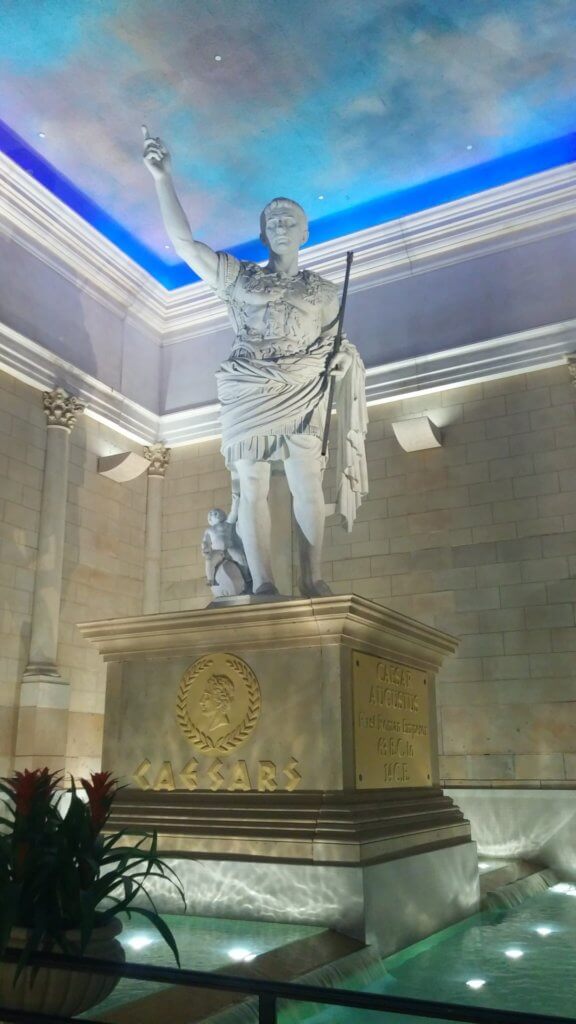 Caesar's statue inside Caesars Atlantic City