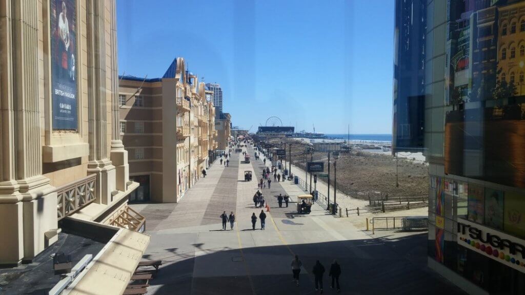View of the Boardwalk from the Playground Pier, things to do in Atlantic City 