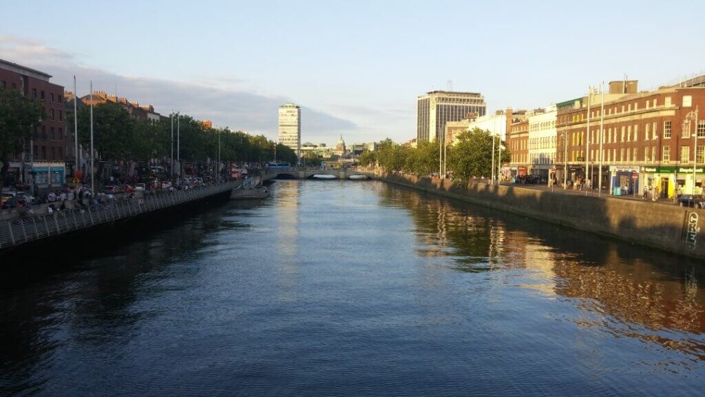 View of Dublin and the River Liffey