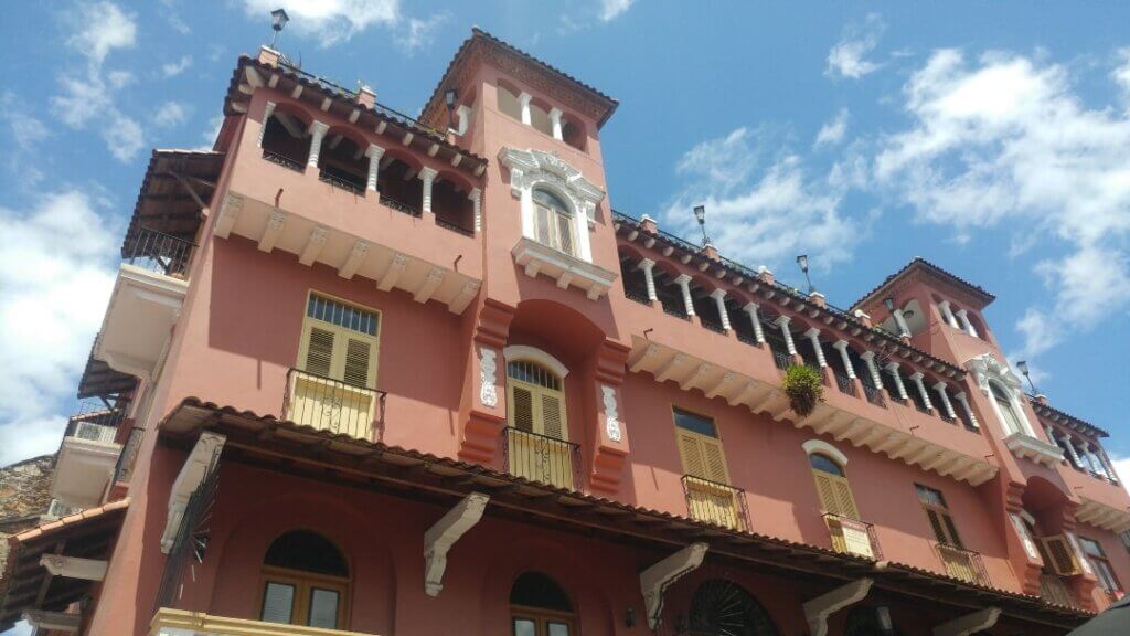 One of the pretty buildings in the Old Town, Panama City