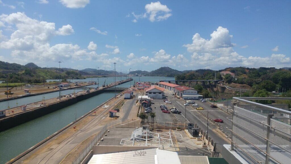 View towards Lake Gatun and the long trek to the Atlantic Ocean, visit Panama Canal