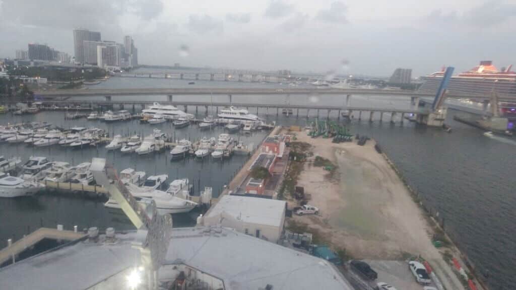View toward the marina from the Miami Ferris Wheel