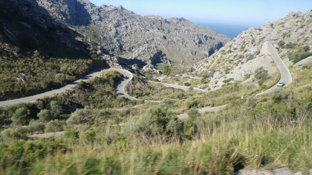 The road to Sa Calobra, Mallorca, Spain, bendy road
