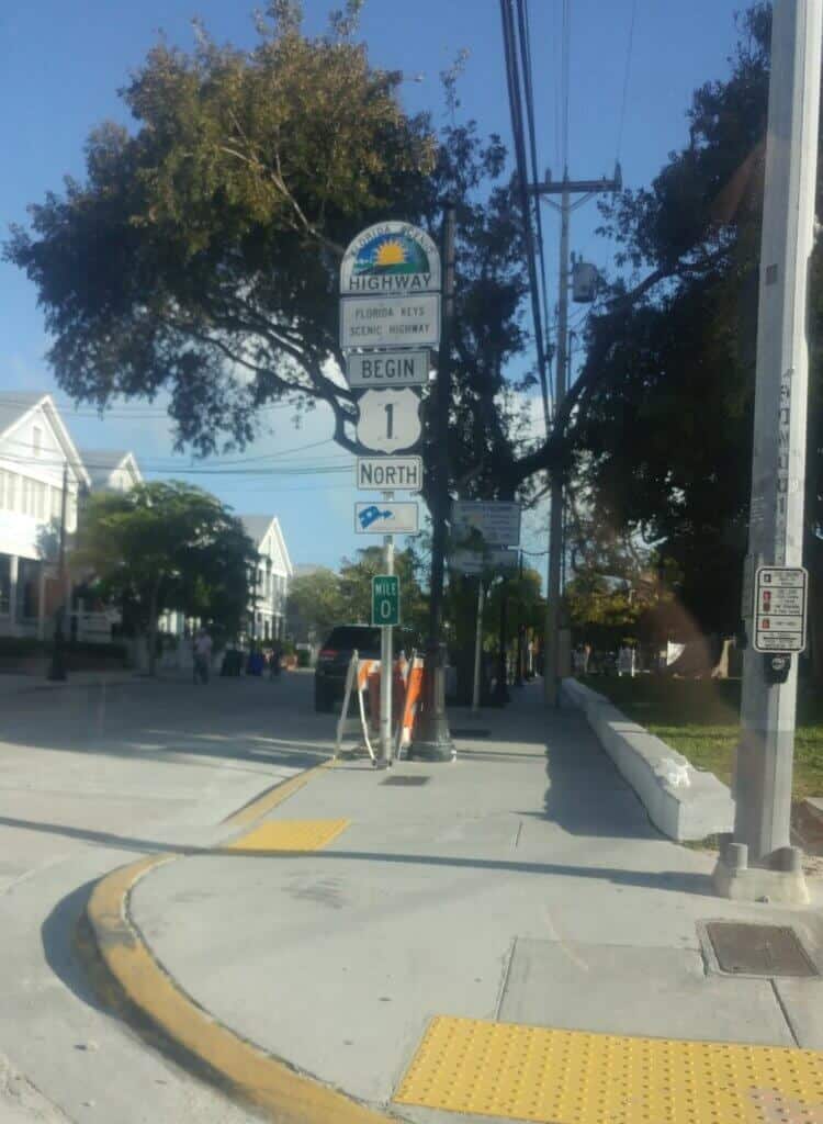 0 Mile Marker Sign in Key West, street sign, Key West vibes