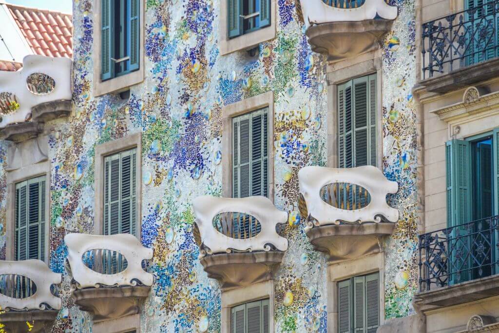 Casa Batllo is know as '' The House of Masks'' due to the design of the balconies, Barcelona
