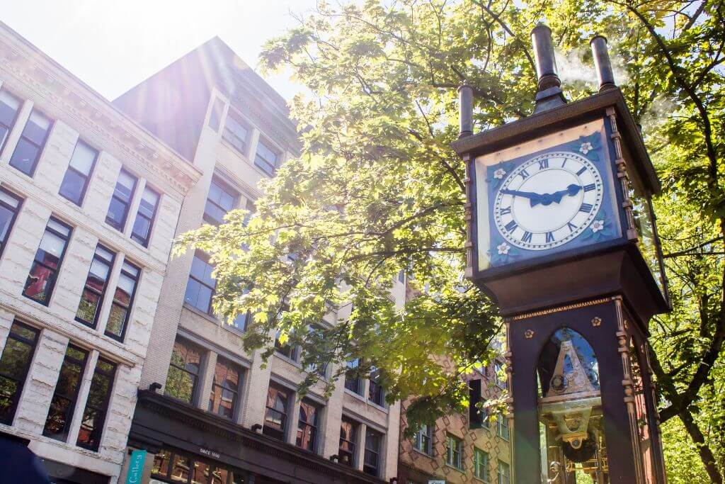 The Steam Clock in Gastown, Vancouver attraction, what to do in Vancouver