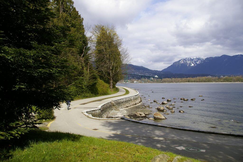 View of the Seawall of Stanley Park, Vancouver, Canada