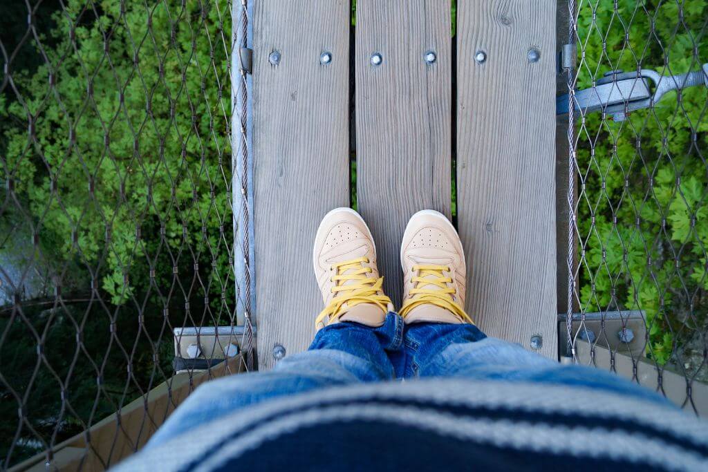 standing on a bridge, rope bridge, person standing on a swaying bridge, capilano suspension bridge photos