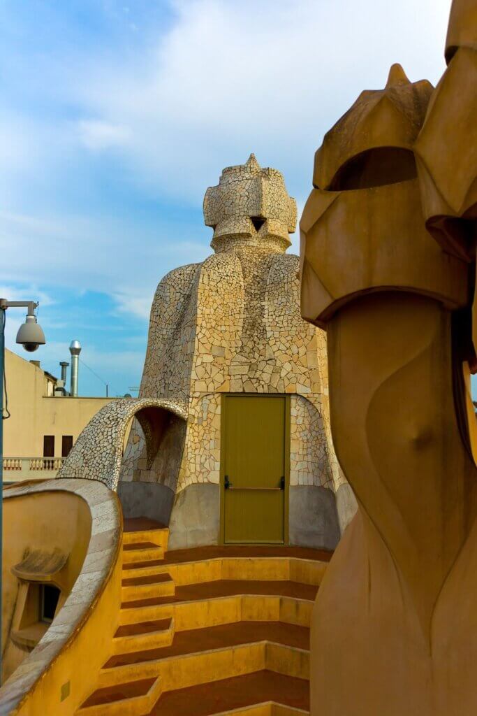 The roof designs and chimneys of Casa Mila, La Pedrera