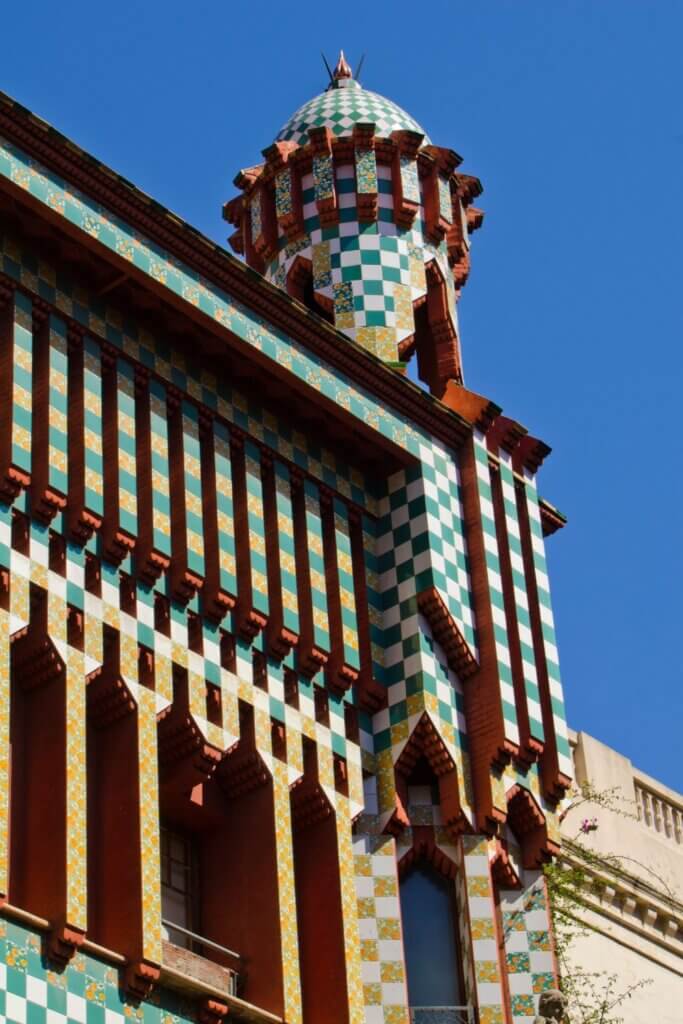 One of the towers of Casa Vicens, Barcelona, Spain 