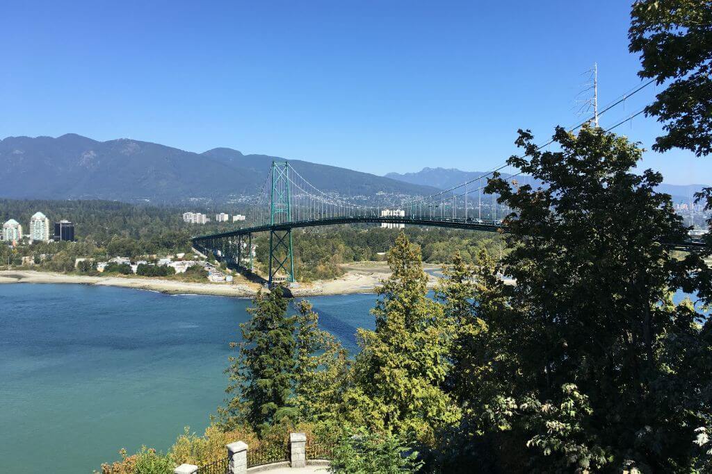View from the Prospect Point Lookout - Stanley Park bridge
