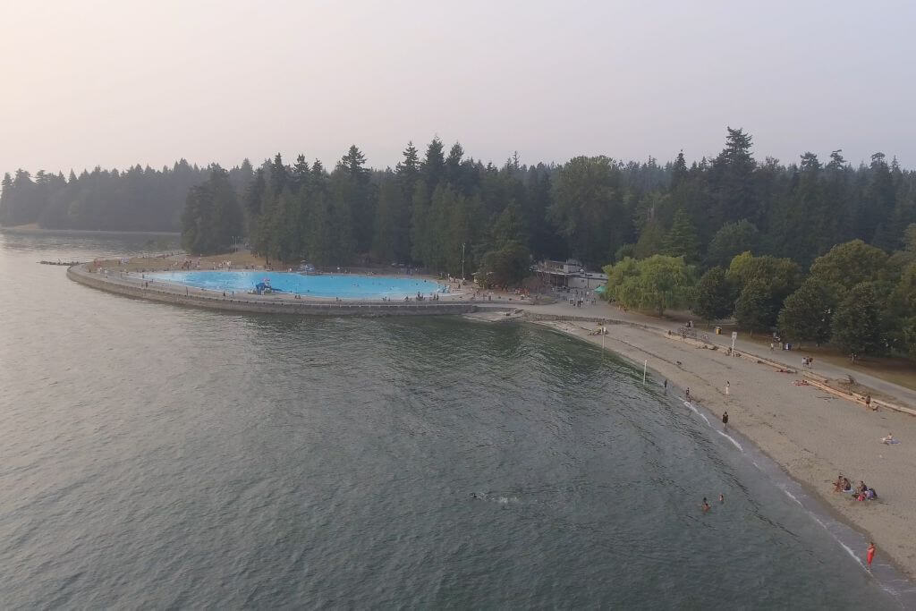 Second Beach and the swimming pool, Vancouver, beaches, Stanley Park beach