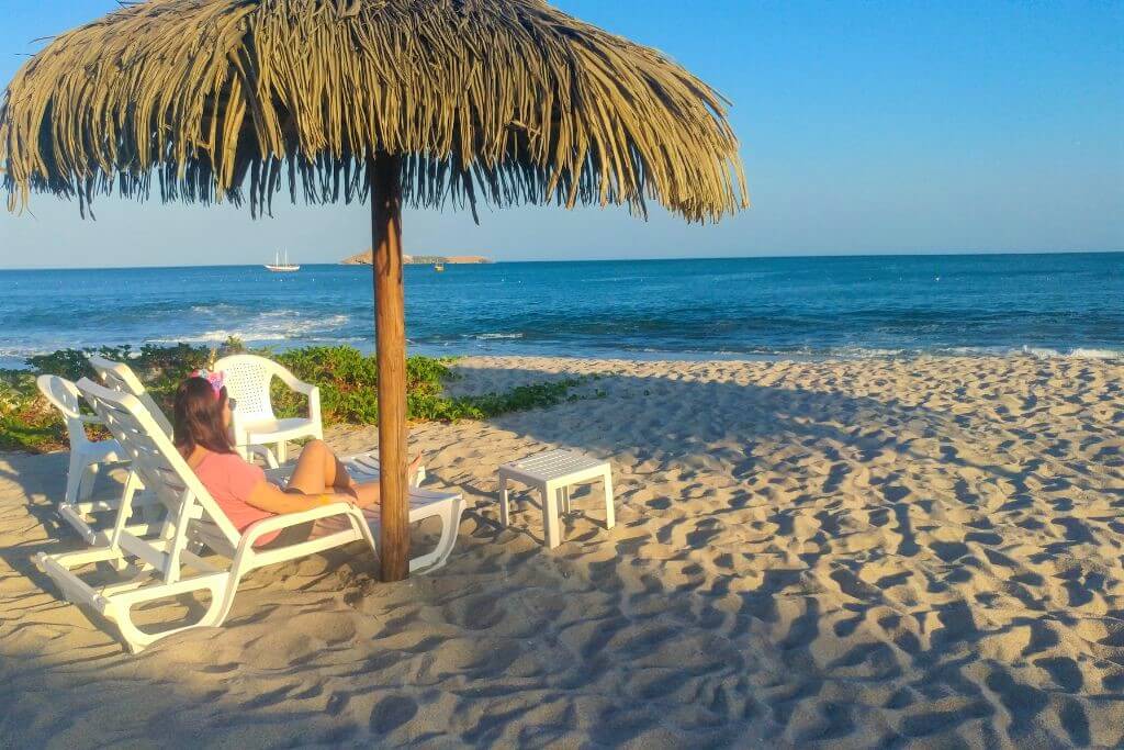 Here is me sitting on a beach chair in Playa Blanca, 15 Best Things To Do In Playa Blanca, Panama