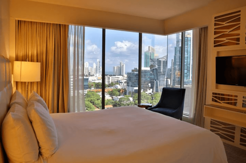 Global Hotel Panama hotel room, bed, hotel, accommodations, Panama City, Panama hotels