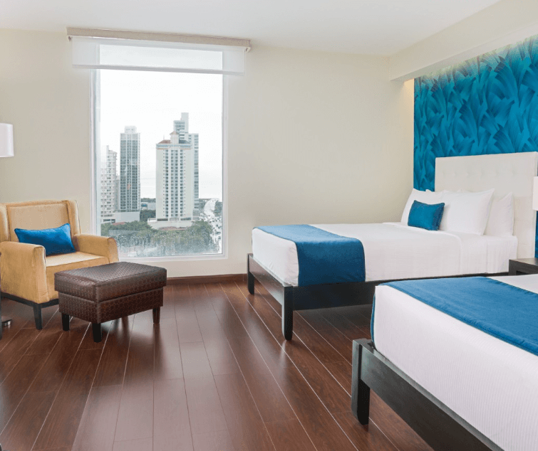 Hotel Ramada Plaza Panamá hotel room, beds, hotel, accommodations, best luxury hotel in Panama City, Panama   