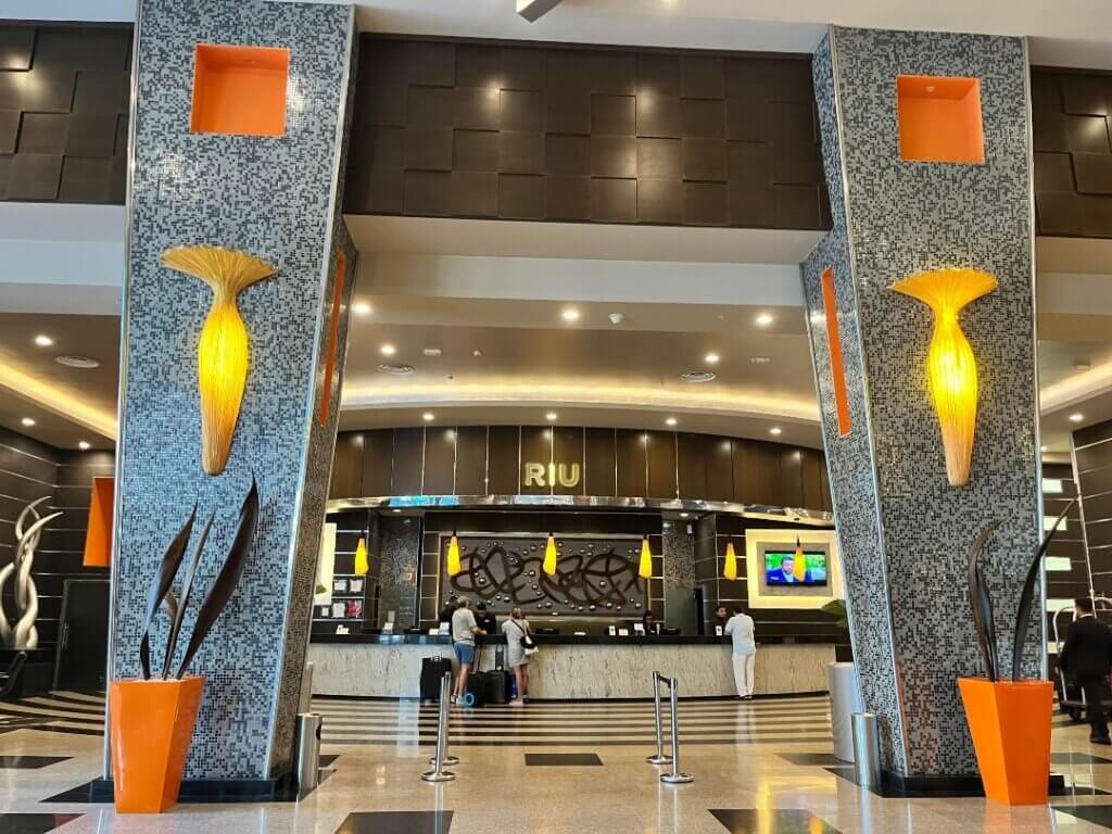 The lobby of Riu Plaza Panamá, Panama City, hotels, accommodations, Panama City, Panama Hotels
