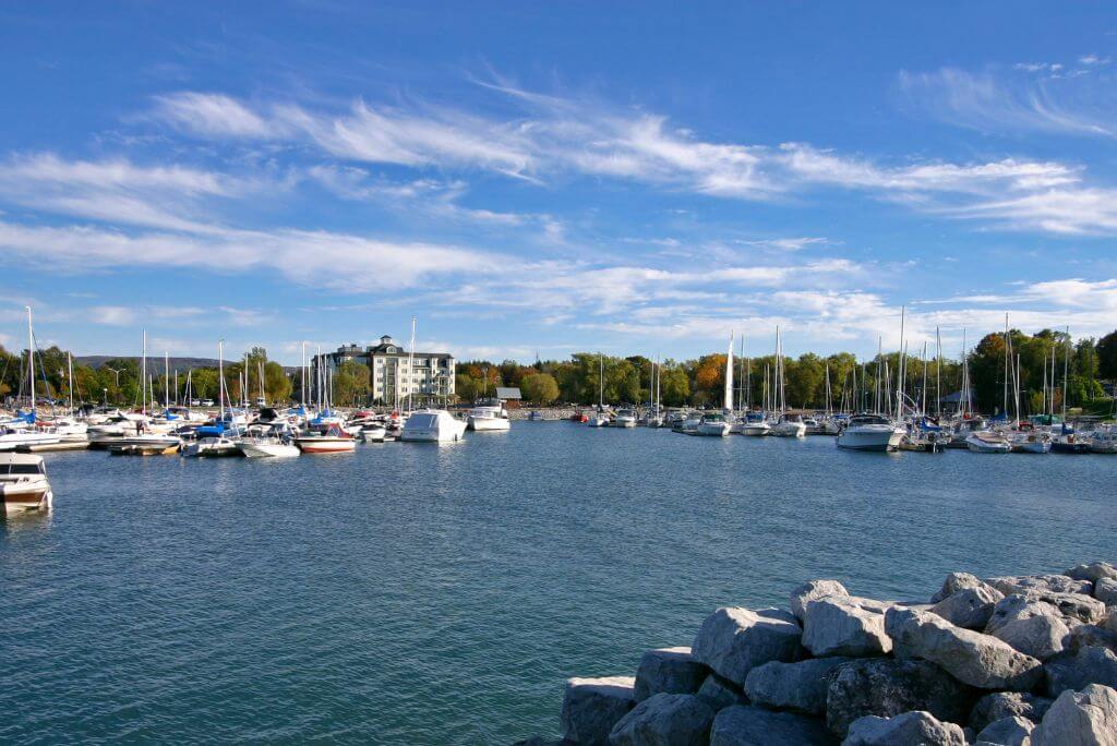 Thornbury marina, small town in Ontario, boats, the Bruce Peninsula things to do