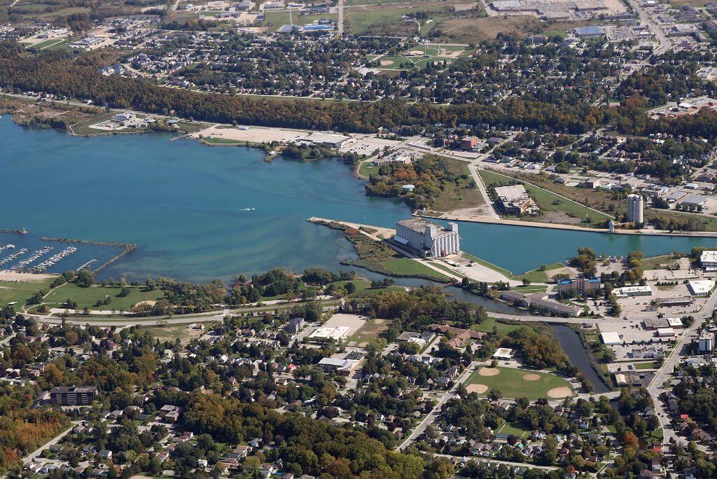View of Owen Sound, city in Ontario Canada, things to do in Owen Sound