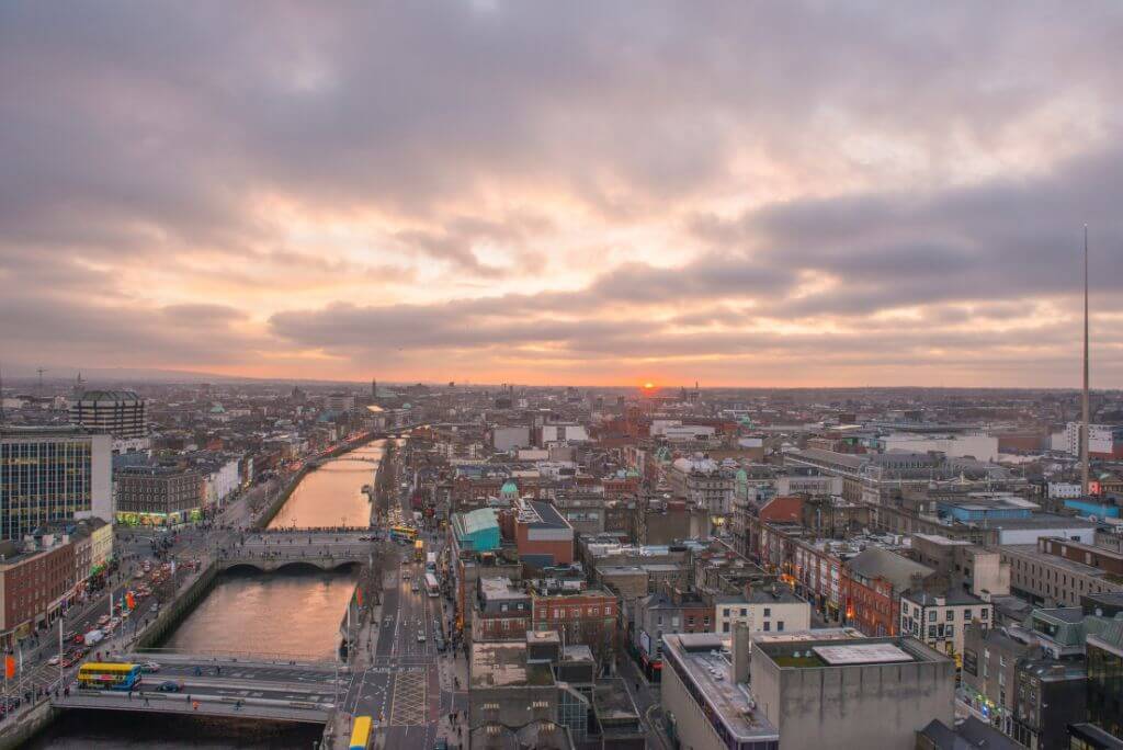View of the city of Dublin, Ireland