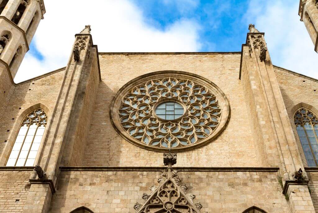 Santa Maria del Mar rose window, church, basilica 