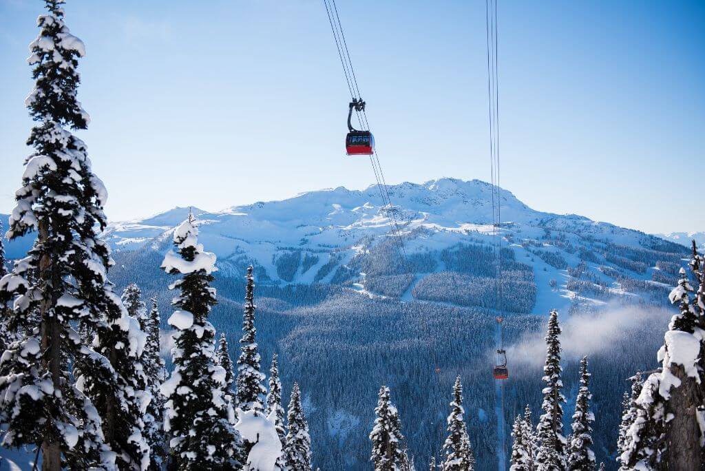 Whistler gondola in the winter, snow, mountains, Is Vancouver Worth Visiting 
