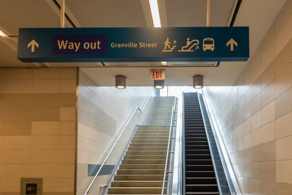 Vancouver Metro, stairs, transportation, escalator