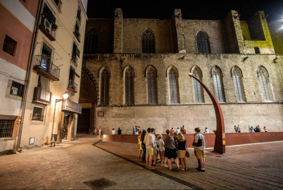 A group enjoying Barcelona's Dark History Night Tour, Spain, spooky tours