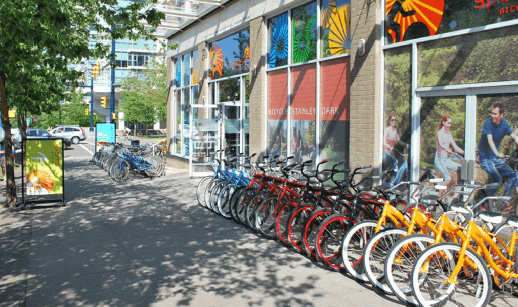 Spokes Bicycle Rentals, biking Stanley Park, bicycle, Stanley Park rentals